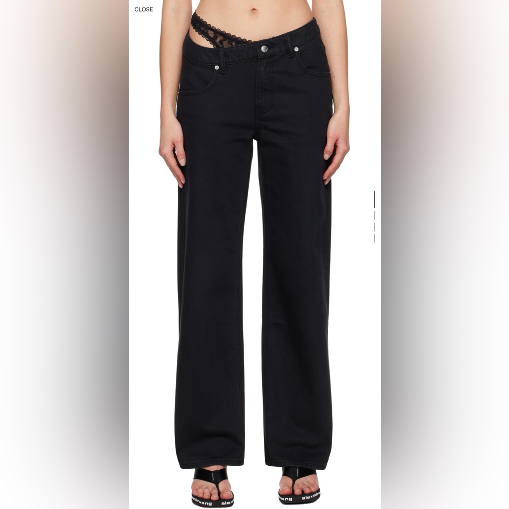 Alexander Wang Black Straight-Leg Jeans